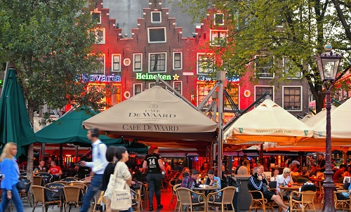 Rembrandtplein square in Amsterdam