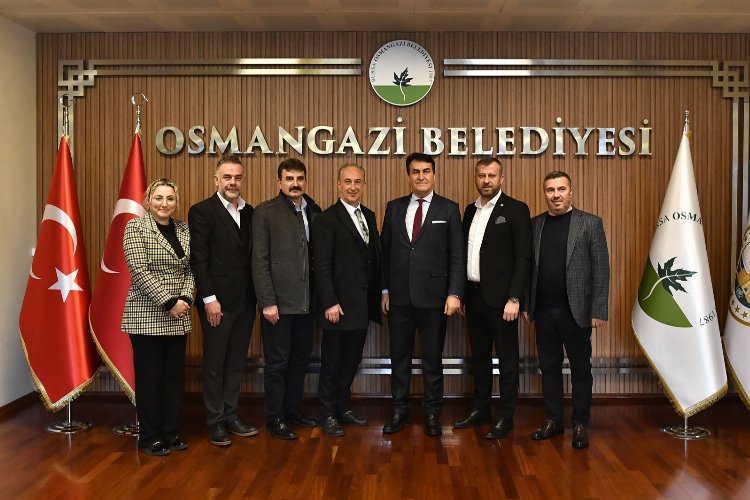 Bursa’da Tarihi Çarşı ve Hanlar Birliği’nden Başkan Dündar’a ziyaret