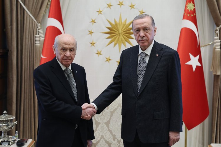 Cumhurbaşkanı Erdoğan, Bahçeli’yi Külliye’de kabul etti