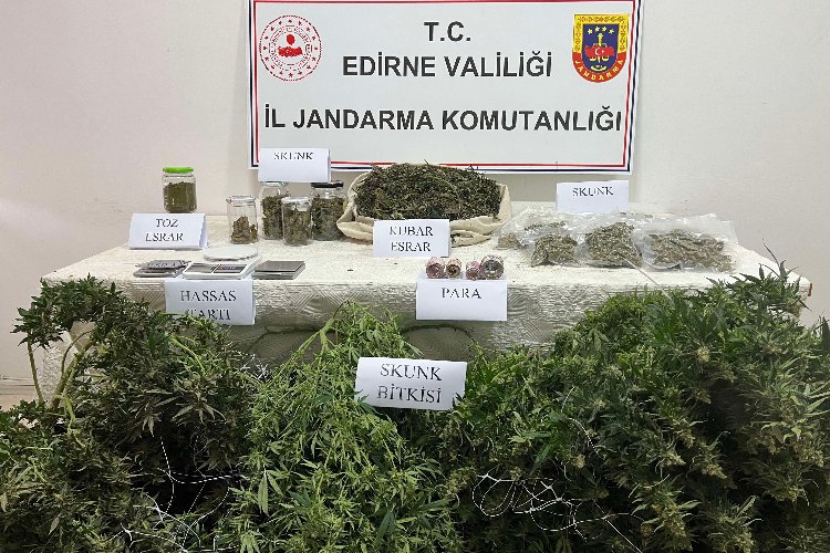 Edirne Jandarması’ndan uyuşturucu operasyonu