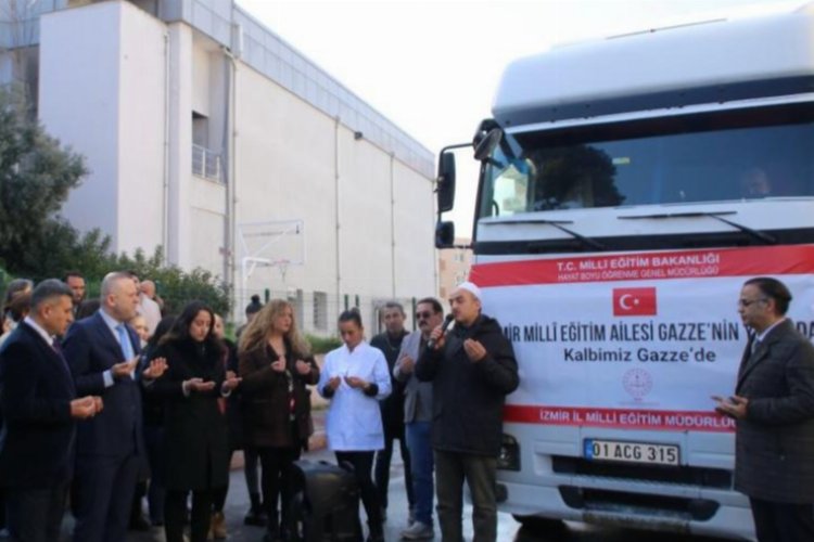 İzmir Milli Eğitim’den Gazze’ye yardım tırı