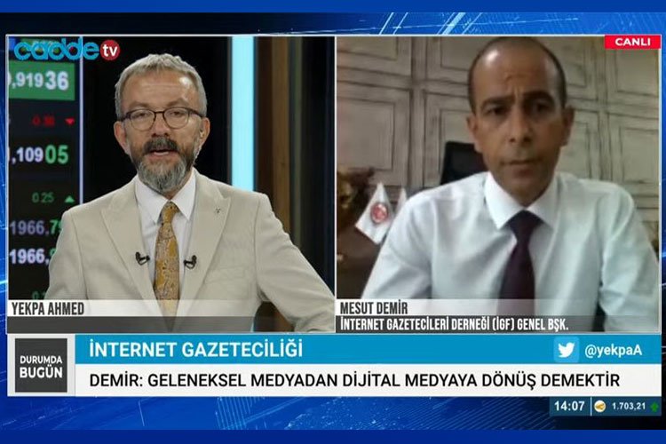 İGF Genel Başkanı Mesut Demir Cadde TV’nin konuğu oldu