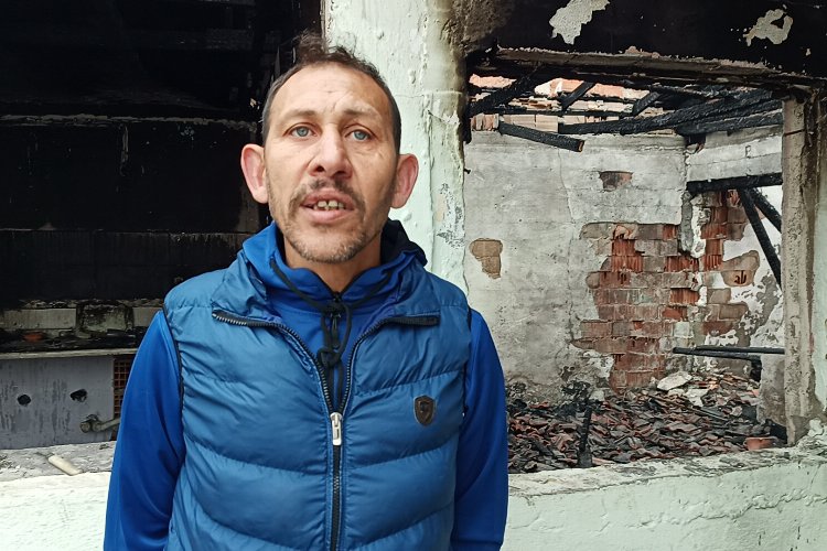 Keşan’da evi yanan Cüneyt Taner, yetkililerden destek bekliyor